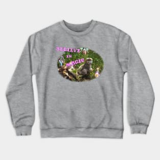 Squirrel Believes in Magic Crewneck Sweatshirt